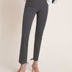 Anthropologie Black and White Cropped Pants